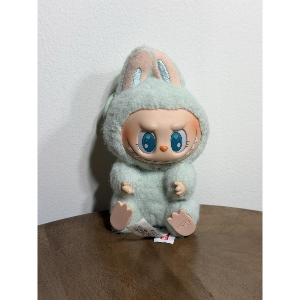 POP‎ MART The Monsters Green Labubu Plush Mini Stuffed Animal Clip Toy Keychain